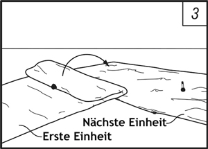 schematische Darstellung: Eckverbindung mehrerer Einheiten des mobilen Damm im Wasserbau