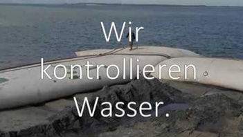 Hochwasserschutz und Wasserbau mit Hydrobaffle - Mobiler Damm